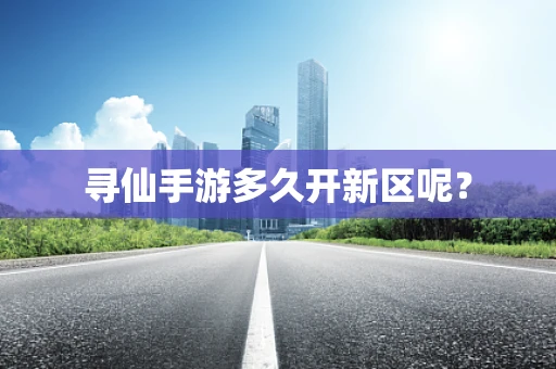 寻仙手游多久开新区呢？