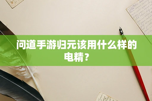 问道手游归元该用什么样的电精？
