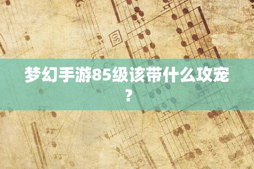 梦幻手游85级该带什么攻宠？