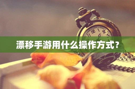 漂移手游用什么操作方式？