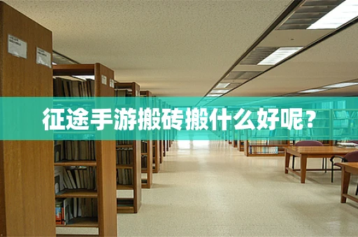 征途手游搬砖搬什么好呢？