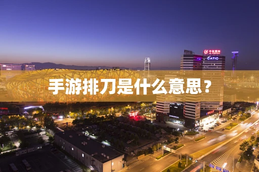 手游排刀是什么意思？