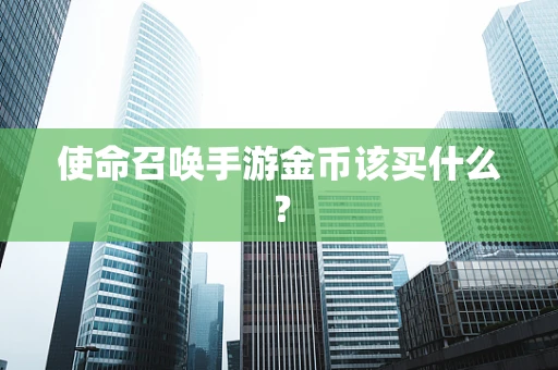 使命召唤手游金币该买什么？