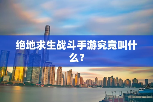 绝地求生战斗手游究竟叫什么？