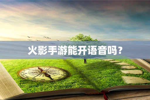火影手游能开语音吗？