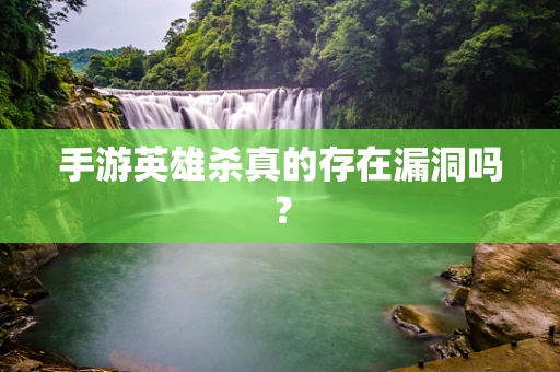 手游英雄杀真的存在漏洞吗？