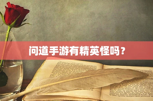 问道手游有精英怪吗？
