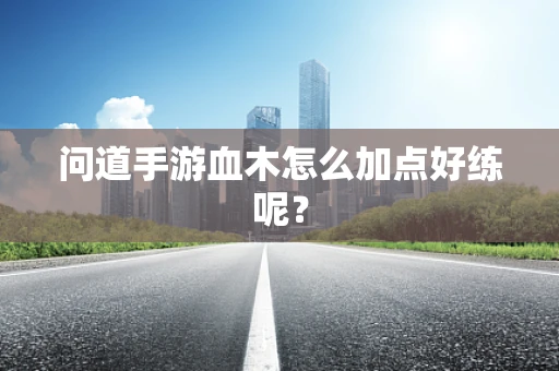 问道手游血木怎么加点好练呢？