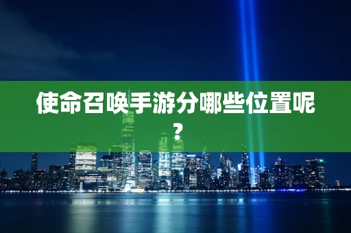 使命召唤手游分哪些位置呢？