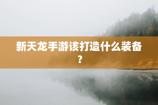 新天龙手游该打造什么装备？