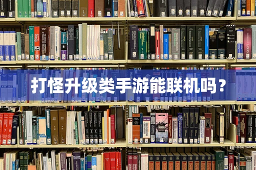 打怪升级类手游能联机吗？