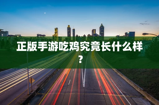 正版手游吃鸡究竟长什么样？