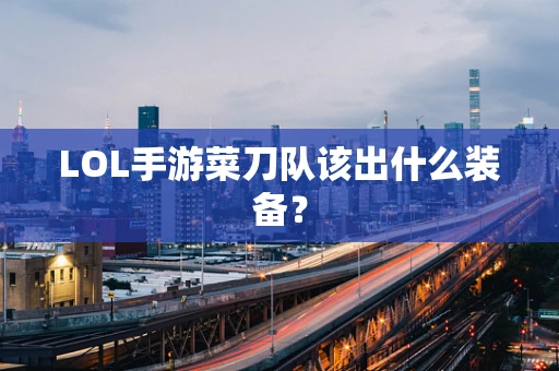 LOL手游菜刀队该出什么装备？