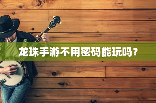 龙珠手游不用密码能玩吗？