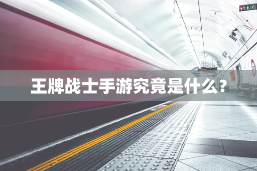 王牌战士手游究竟是什么？